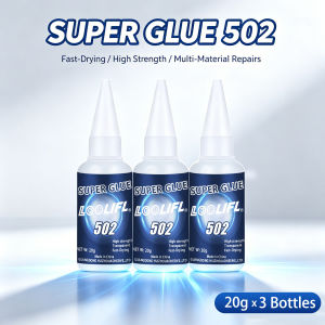 3 Pack 20g LOOLIFL 502 Super Glue Fast Curing High Viscosity Super Adhesive Universal Repair Glue for Home Office Handicraft