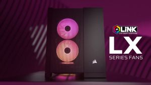 Corsair iCUE LINK LX RGB Series PWM PC Fan - Black/White (120mm/140mm)
