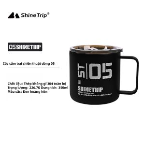 ShineTrip | Ly Giữ Nhiệt Ngoài Trời Đa Năng 304 Inox 2 Lớp Có Nắp