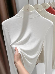 Soft French Style Knit Fashion Pullover White Turtleneck