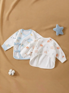 SHI YUE JIE JING | Cotton Newborn Baby Half-Back Clothing 0-3 Months