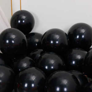 Birthday Decoration Thickened Matt Black Balloon Balloon Chain Shape round Balloon 5-Inch 10-Inch 12-Inch 18-Inch 36-Inch