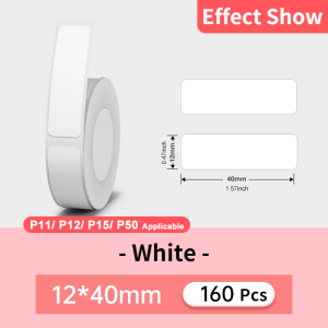 Marklife P12 MINI Bluetooth Thermal Label Printer With 1Roll 0.59"x1.18" White Adhesive Sticker Label Support DIY Label