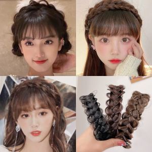 Băng Đô Tóc Giả Tết Xoắn Hình Xương Cá Cho Nữ-INTL