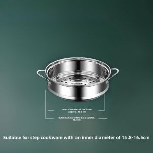 Thickened Stainless Steel Steamer Pot Small Dim Sum Basket Home Use Baby Food Auxiliary Food Pot Steamed Dish Plate