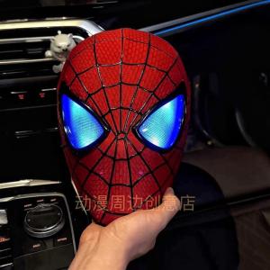 Electric Spider-Man Mask Movable Eyes Glowing Multi-Light Cosplay Mask Superb Adult And Child Headwear Halloween Party Supplies