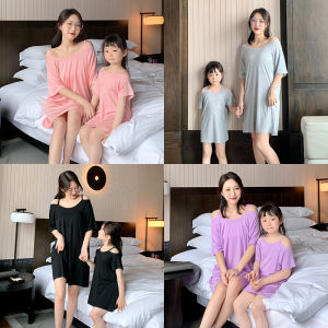 Đầm Ngủ Dáng Off-shoulder Cho Bố Con Mùa Hè