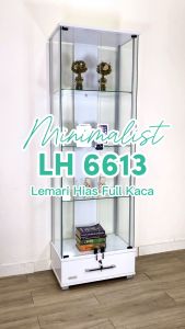 Lemari Etalase 3 Susun  Kaca + Laci (LH-6613 B / W)