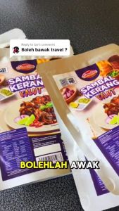 [Year End Sale] Sumatraa Ready-To-Eat - Combo 3 Sambal Kerang Kalut Sumatraa Instant Ready-To-Eat Food Travel Pack 100 g Tahan Lama