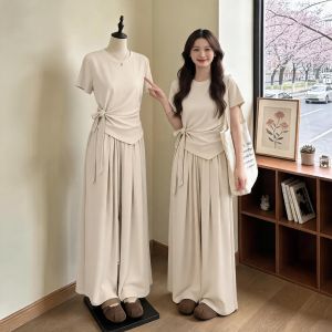 Slimming Leisure Set T-Shirt and Palazzo Pants