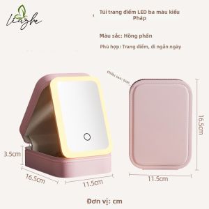 LIUZHE | Túi Đựng Mỹ Phẩm Du Lịch Có Gương Dung Lượng Lớn