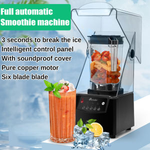 Smoothie Machine Commercial Milk Tea Shop Tea Brewing Machine Milk Cover Machine Shaved Smoothie Smooth Ice Crusher with Cover Silent Broken Wall Cooking Machine
