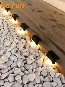 ACFUN Outdoor Solar Step Deck Lights LED Wall Lamp Outdoor Waterproof Garden Courtyard Fence Corridor Stairs Lighting