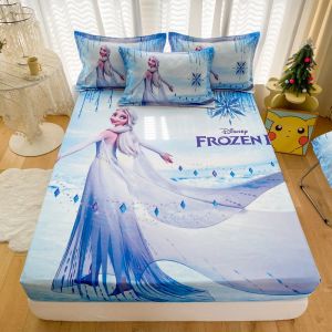Bedsheet with Elastic Band Disney Mickey Strawberry Bear Elsa Fittedsheet Single Queen King Size