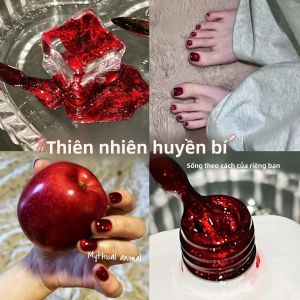 Sơn Móng Tay Gel Mắt Mèo Đỏ MIANEL 10ML Giáng Sinh Năm Mới 2025 Trang Trí Móng Nghệ Thuật Hạt Thủy Tinh Gốc Nhựa Bóng Cao