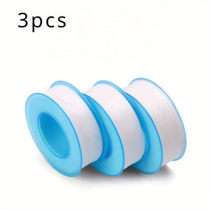 3/10Rolls 5M PTFE Water Pipe Oil-free Sealing Fitting Thread Seal Tape White Pipe Thread Seal Raw Material Tape Home Essential