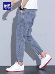 ROMON | Summer Lightweight Slim Fit Straight Leg Jeans 9/10 Length