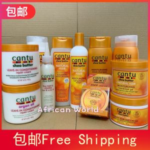 Cantu Shea Butter Leave-in Conditioner Repair สีครีม ผม การจัดสไตล์ ผลิตภัณฑ์สําหรับผมธรรมชาติ ให้ความชุ่มชื้นอย่างล้ําลึกโดยไม่ต้องซัก