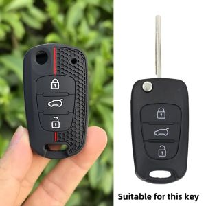 3BTN Buttons Silicone Car Key Cover Case For Kia RIO K2 K5 Sportage Sorento Flip For Hyundai i20 i30 i35 iX20 iX35 Solaris Verna