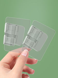 Hook Strong Adhesive Buckle Self-Adhesive Toilet Wall Storage Rack Punch-Free Transparent Plastic No Trace Patch