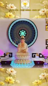 Đèn Thờ Hào Quang Viền Hoa Văn LED Nhiều Màu Cao Cấp CHÂN THIỆN MỸ Trang Trí Bàn Thờ Tượng Phật