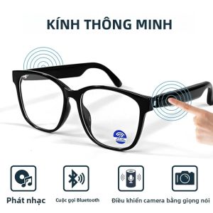 Kính Thông Minh Bluetooth LIGE AI Dành Cho Nam Và Nữ Với Trợ Lý Giọng Nói Gọi Bluetooth Nghe Nhạc Điều Khiển Camera Kính Râm Thời Trang