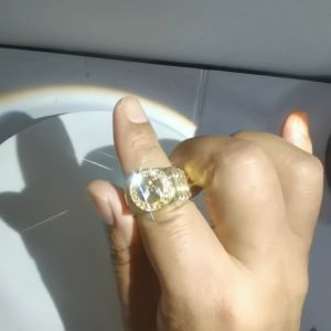 Ly Eagle High-Quality Fraternal Order of Eagles 18k Gold Plated Diamond Ring: Scratch Proof, Rust Proof, and Fade Resistant Mens Stainless Steel Jewelry Rings