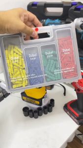 SET DR 300 PCS Mata Bor Besi Baja Kayu Beton Kombinasi Skrup Baut Fisher Tembok Twist Drill Bit Set Combination