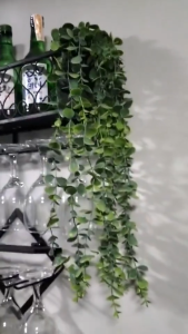 1 PC Realistic Artificial Trailing Ivy Hanging Potted Plant Long Drooping Fake Green Ivy Vine In Pot Maintenance Free Home Decor