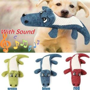 Crocodile Dog Cat Vocalization Plush Durability Chew Toys