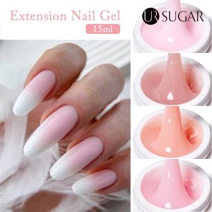 Ur Đường 15Ml Rõ Ràng Khỏa Thân Trắng không dính Mở Rộng sơn móng tay Gel nghệ thuật Cứng UV Xây Dựng Móng Tay Nghệ Thuật Xây Dựng Gel Acrylic Varnish