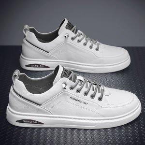 Mens Large Size Faux Leather Skate Sneakers Low Top Elastic Lace Up Casual Board Shoes for Big Feet