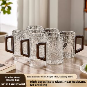 YINXIANG80YIGUAN | Hammered Glass Tumbler Home Set Elegant Desktop Display