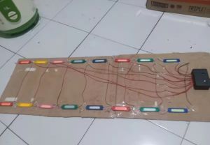 Lampu LED 6 titik panjang kolong kanal bis bak truk otomatis running 16 pcs speed dan mode bisa manual