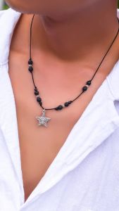 Ingemark | Ingemark Simple Trendy Five-Pointed Star Pendant Choker Necklace for Men Creative Beaded Adjustable Rope Chain Jewelry 2025 New