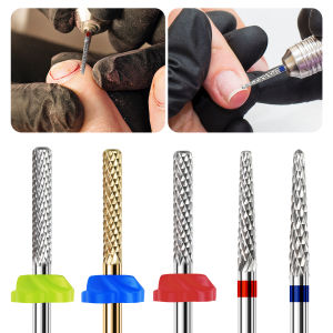 Professional Carbide Nail Drill Bits - 3/32" Tungsten Steel for Acrylic Gel & Natural Nails - Pedicure & Manicur Care Tools