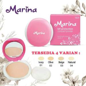 Marina Compact Powder Brighten Up With UV A & UV B Protection Vitamin E Dyshop22
