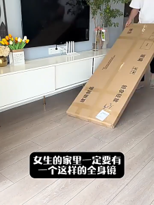 KEKEE Full-length Mirror Explosion-proof Rounded Corner Mirror Dressing Floor Mirror Wall Mounted Fitting Mirror Home Bedroom Bathroom Mirror