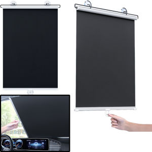 Wireless Roller Blinds 100% Blackout Sunshade Suitable for Car Windows Black Retractable Car Windows Sunshade Insulation