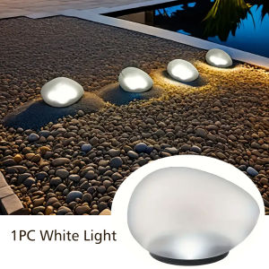 1/2Pack Solar Pebble Lights – Outdoor Waterproof Decor for Garden/Patio Light Sensor Lamp & Portable for Path/Wedding Ambience