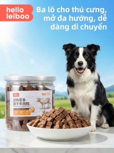 HELLOLEIBOO | Thức Ăn Khô Đông Lạnh Từ Thịt Bò Cho chó Dạy Dỗ Và Sức Khỏe Miệng