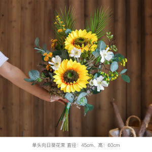 Artificial Sunflower Bouquet Dried Flower Table Centerpiece Living Room Decorative Flower Arrangement Home Decoration Set
