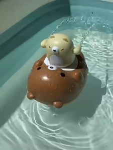 Baby Bath Toys Yellow Duck Shower Electric Water Spray Toy mainan baby