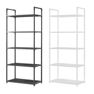 [Vodool Brand Center] 5 Tier Shelving Unit Heavy Duty Storage Shelf 66 Lbs Capacity Standing Shelf for Laundry Bathroom Kitchen Garage Pantry