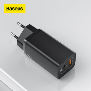 Baseus 65W GaN Charger PD USB C Charger Quick Charge 4.0 3.0 Dual USB Port Phone Charger For iPhone Xiaomi Samsung Laptop