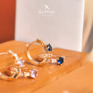 Xuping Anting Klip - Clip Earrings Wanita Fashion Mata Warna Cantik 0161250157