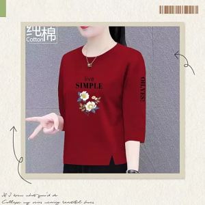 HUAXUNRAN | Stylish Casual Cotton Tunic Loose Three-Quarter Sleeve