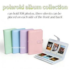 108 Pockets Photo Album Film Camera 3 Inch Photo Paper PU Leather Storage Case Stamp Collection Book for Polaroid Album