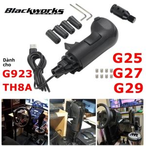 Nút Cần Số USB Cho Game Mô Phỏng Xe Tải Trên PC Tương Thích Với Logitech G29 G27 G25 G923 Thrustmaster TH8A Cần Số Cao Thấp Nhựa Đen
