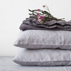 Pure Solid Color Linen Thick Pillowcase Envelope Closure